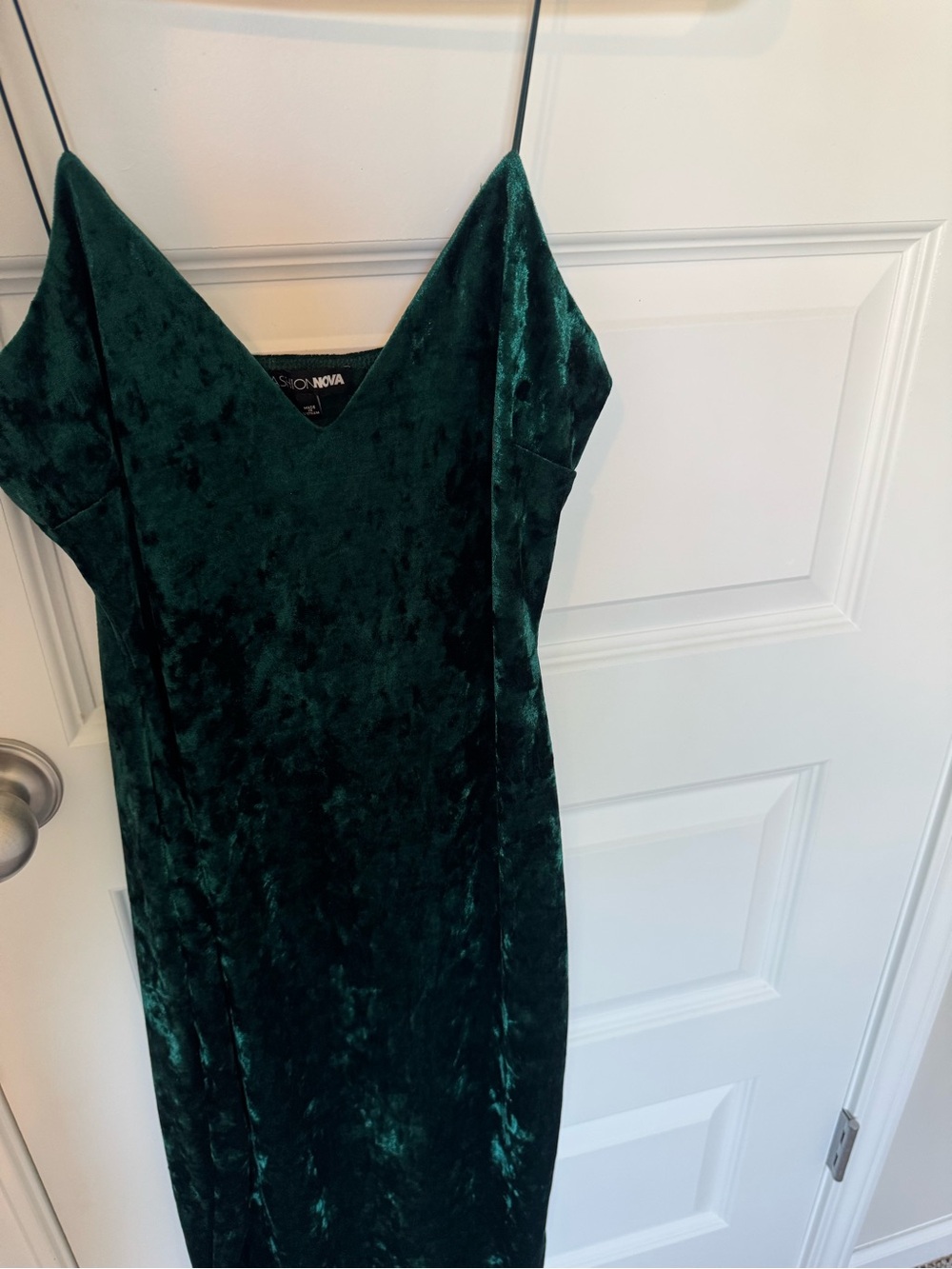 Forever 21 Deep Emerald Velvet Strapless Slip Dress